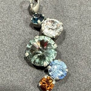 Sabika Silver and Blue Necklace with Elegant Design